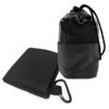 ATTW011 Microfiber Suede Sports Towel with carabiner hook and pouch 1