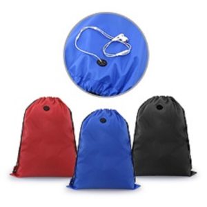 BGDS012 Drawstring Bag With Ear Pieces Eyelet