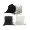 BGDS016 8oz Cotton Canvas Drawstring Bag with zip compartment