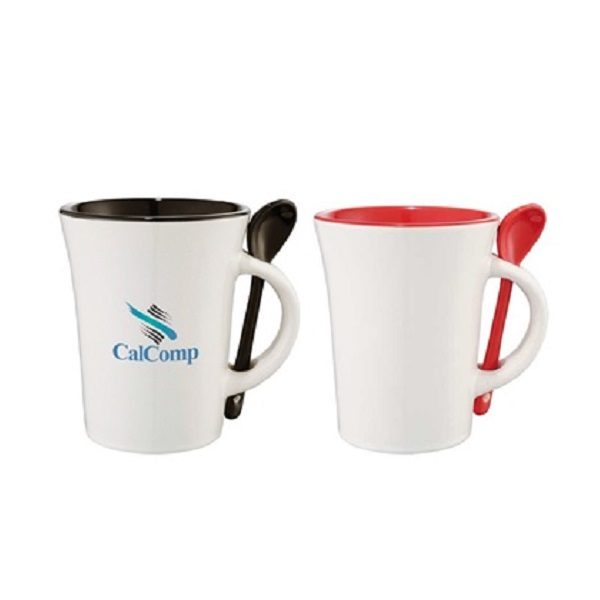 DWMU084 Ceramic Mug with Spoon
