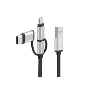 ITCB015 – 3 in 1 – Micro usb+ Lightning + Type C usb charging Cable