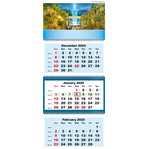 LFCL033   3 Fold Shipping Calendars 1
