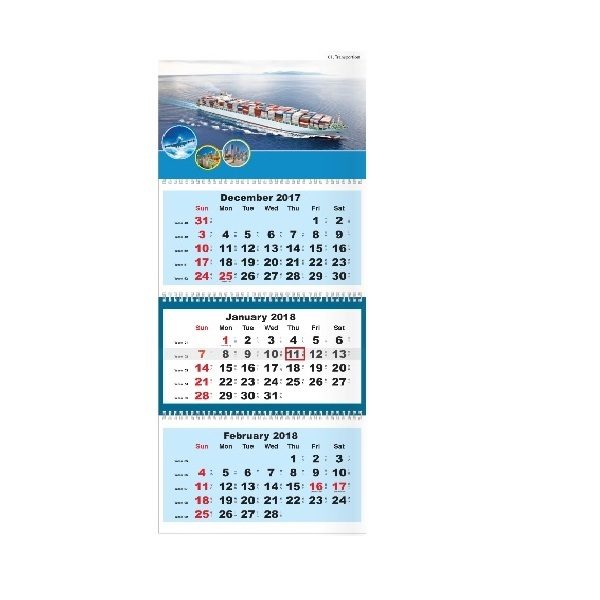 LFCL033 – 3 Fold Shipping Calendars