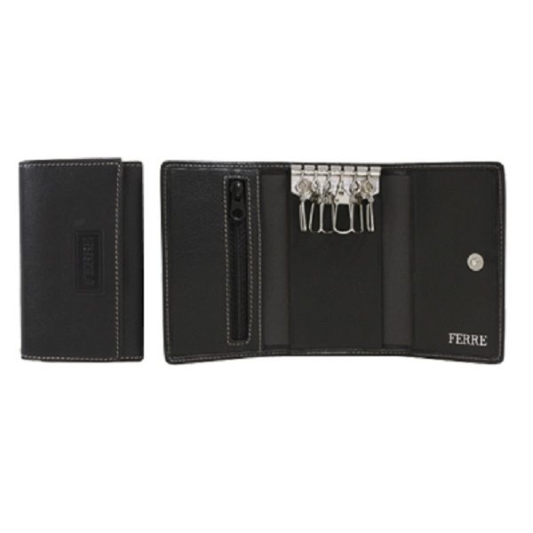 LFKC032 Leather Keyholder with Beige Stitching