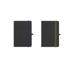 STNB021 Moto Notebook A5 Smooth PU Cover with 2 Tone Rubber Band