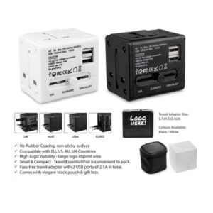 LFTA037 – Travel Adaptor with 2 USB Port