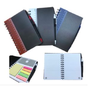 STNB068 Notebook with Ruler Sticky Notes Pen