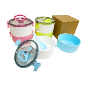 LFLB019 – 2-Tier Lunch Box with 2-in-1 fork and spoon