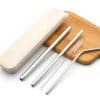 LFOT232 Stainless Steel 3 piece straw set with brush