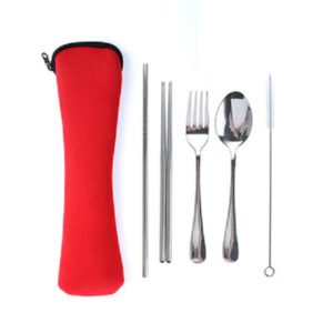 LFCS017 Stainless Steel 4 pcs cultery set with pouch 1