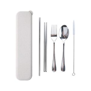 LFCS018 Stainless Steel 4 pcs cultery set in Wheat Case