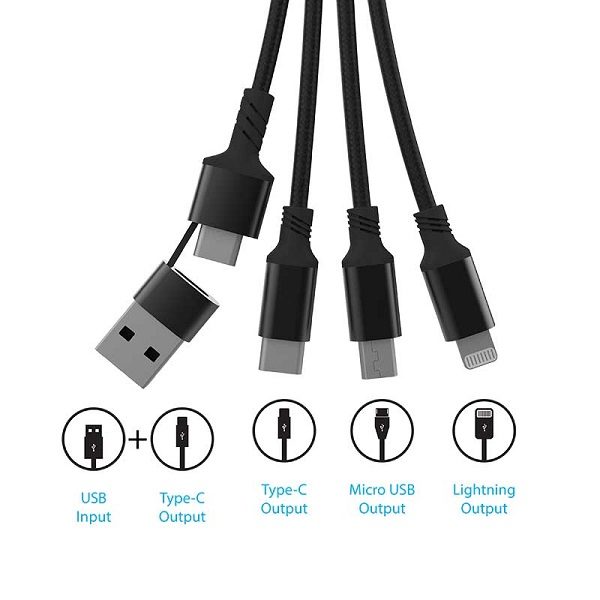 ITCB029 4 in 1 Cable USB Type C Input