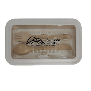LFLB025 – Eco-friendly wheat lunchbox with spoon and fork