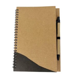 STNB078 A5 Kraft notebook with pen