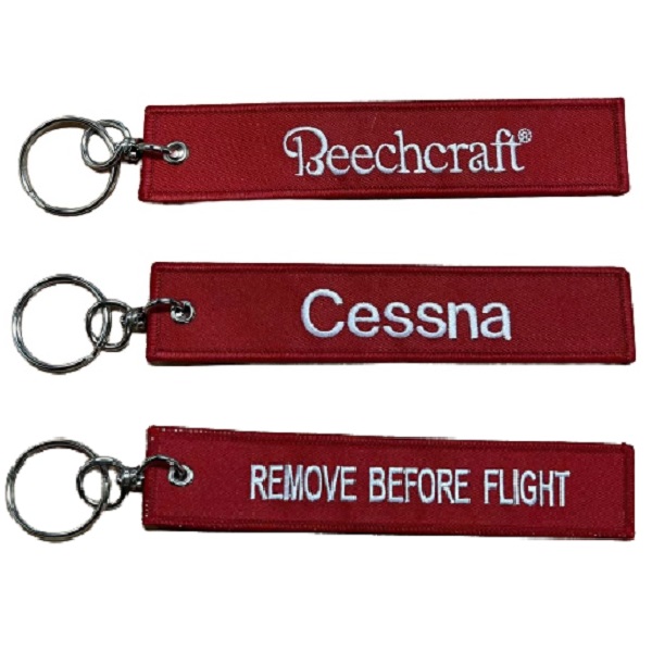 LFKC037 – Fabric keychain with embroidery logo