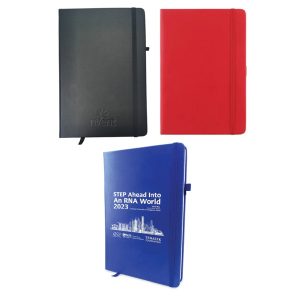 STNB082 A5 Quality PU Notebook with strap bookmark and box