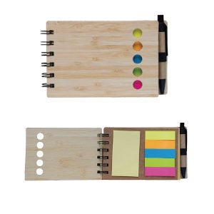 STNB087 Bamboo cover notepad with Pen