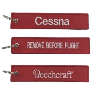 textron embroidery tag keychain 24