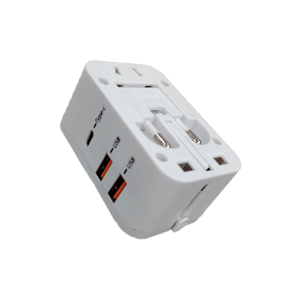 LFTA046 – Travel Adapter with 2 USB PORT (QC3.0) + 1 TYPE-C PORT (PD20W) QUICK CHARGE