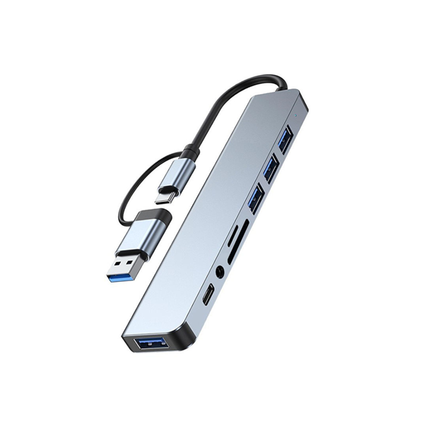 ITHB030 – 4 USB-A PORT + 1 USB-C PORT + 1TF CARD + 1SD CARD + 3.5MM JACK HUB